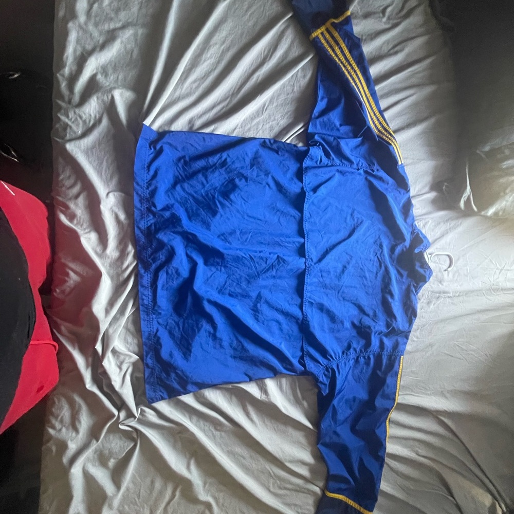 Vintage Adidas 3-Stripes Full Zip Windbreaker Jacket Size Large  blue /Yellow x